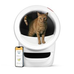 WHISKER Litter Robot 4 Automatic Self-Cleaning Cat Litter Box with Step (White)