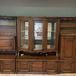Three Piece Wooden Hutch Set