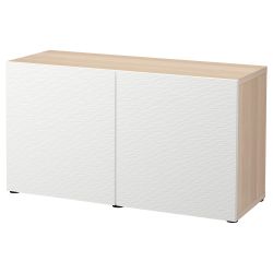 IKEA besta Storage Cabinet Wood/White Doors