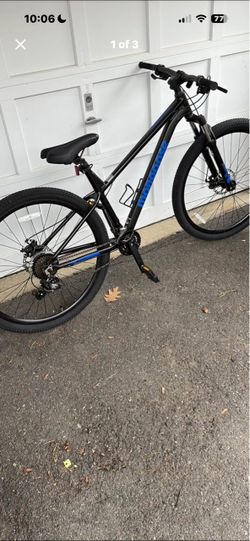 Mongoose Black and Blue Mountain Bike