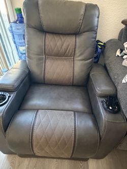 Black leather Electric Power lighted coach