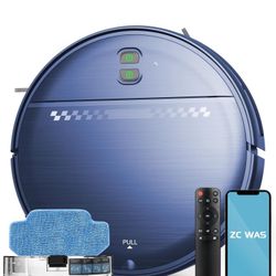 Robot aspirador y trapeador, robot aspirador 2 en 1, perfecto para pelo de mascotas, suelo duro