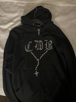 Virgen marry sparkly zip up hoodie 