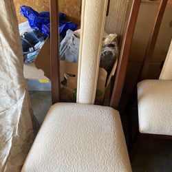 4 Chairs Beige Dining