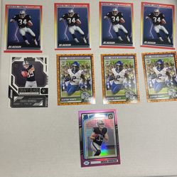 LV Raiders football Card Lot Of 9 NO SHIPING everything Comes Sleeved And Toploaded 