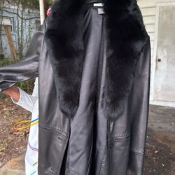 Leather And Fur Coat