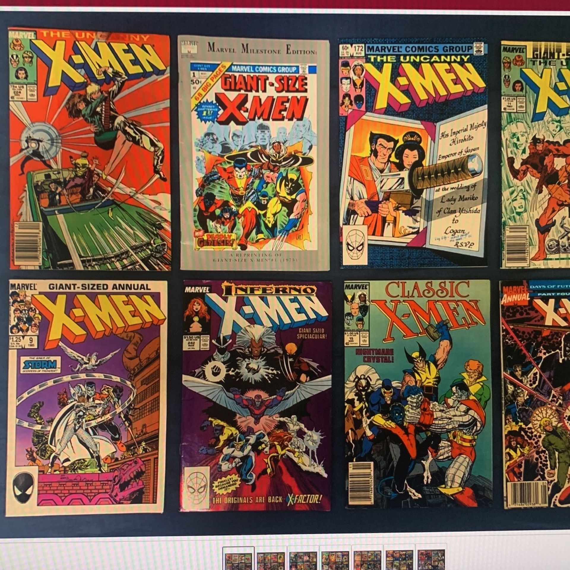 54 Vintage Marvel Comic books: X-MEN(80s-90s) 