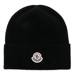 Moncler Ribbed logo-patch Beanie 