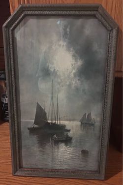 Vintage J.W. Gozzard Framed Nautical Print
