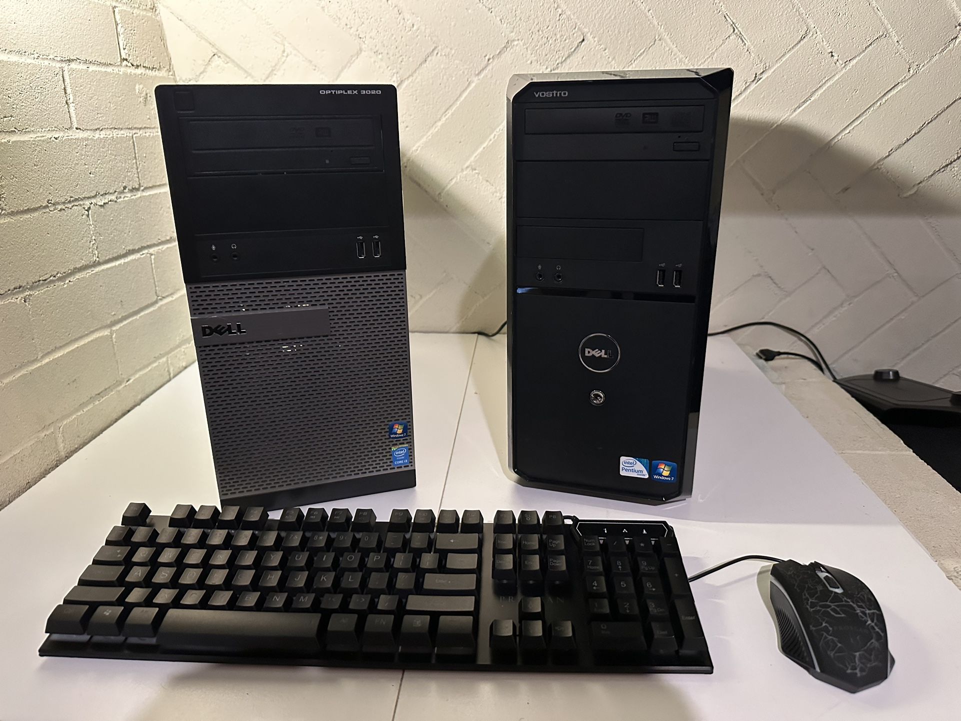 2 PC Desktops Dell Optiplex 3020 & Dell Vostro Intel i3-4160 8gb Ram