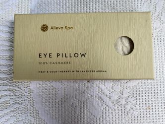 100% Cashmere Eye Pillow Cream Colored Heat/Cold Therapy Lavender Scented