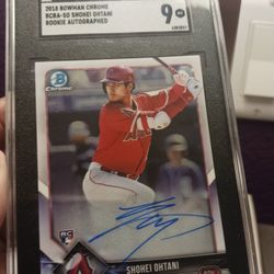 Shohei Ohtani 2018 Bowman Chrome  Rc Sgc 9