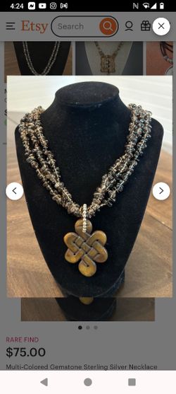 Sterling Crystal Necklace 