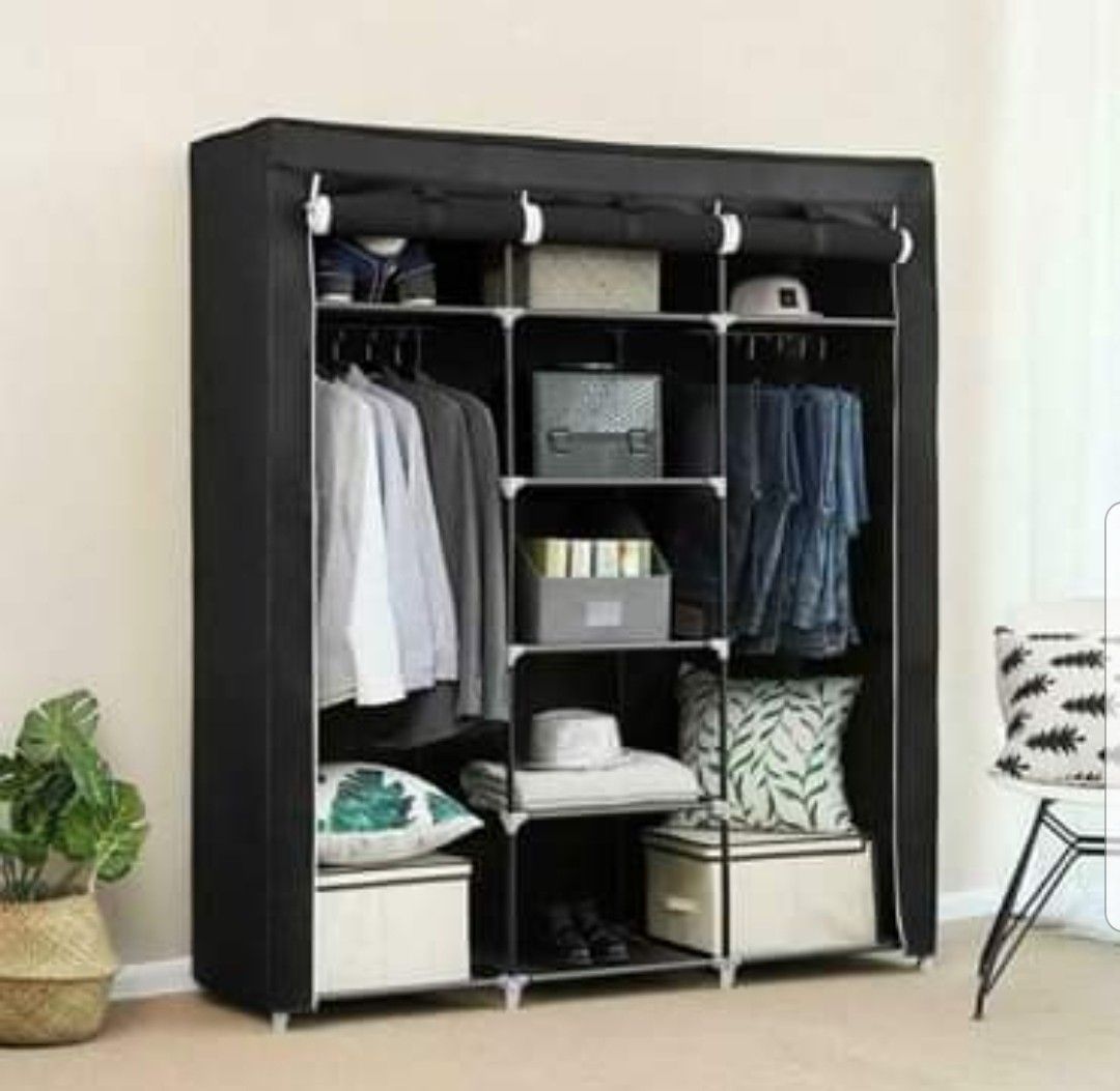 Portable Closet Wardrobe Clothes Storage Space Organizer Bedroom Shelves for Shoes