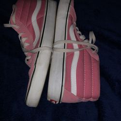 Vans High Top Sk8 Hi White And Pink Bundle 