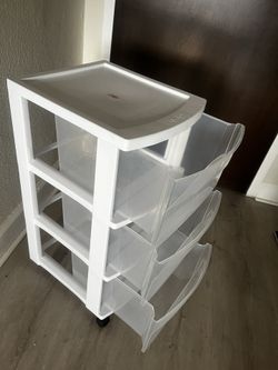 3 Drawer Medium Cart White