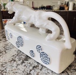 Mid Century Modern 1955 Ceramic Panther TV Lamp