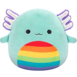 Squishmallows Anastasia the Axolotl with Rainbow Belly 8 Inch Soft Pride Plush