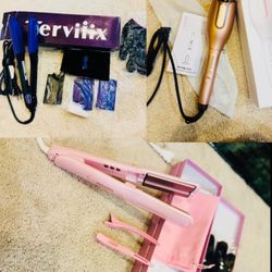 LOT OF 3 BRAND NEW HAIR TOOLS - Straightener, Crimper, Curler