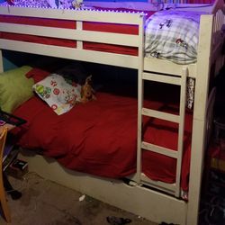 White Twin Bunkbed 