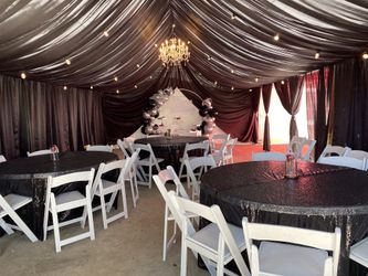 10x20 20x20 20x30 20x40 20x60 canopys ,draping , string lights,tables,tablecloths,chairs,carpas,drapeó,luces, mesas,manteles,sillas