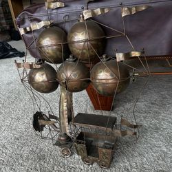 Very Rare Find! Mid Century "Curtis Jere Fantasy Hot Air Balloon Wall Sculpture," Unsigned
