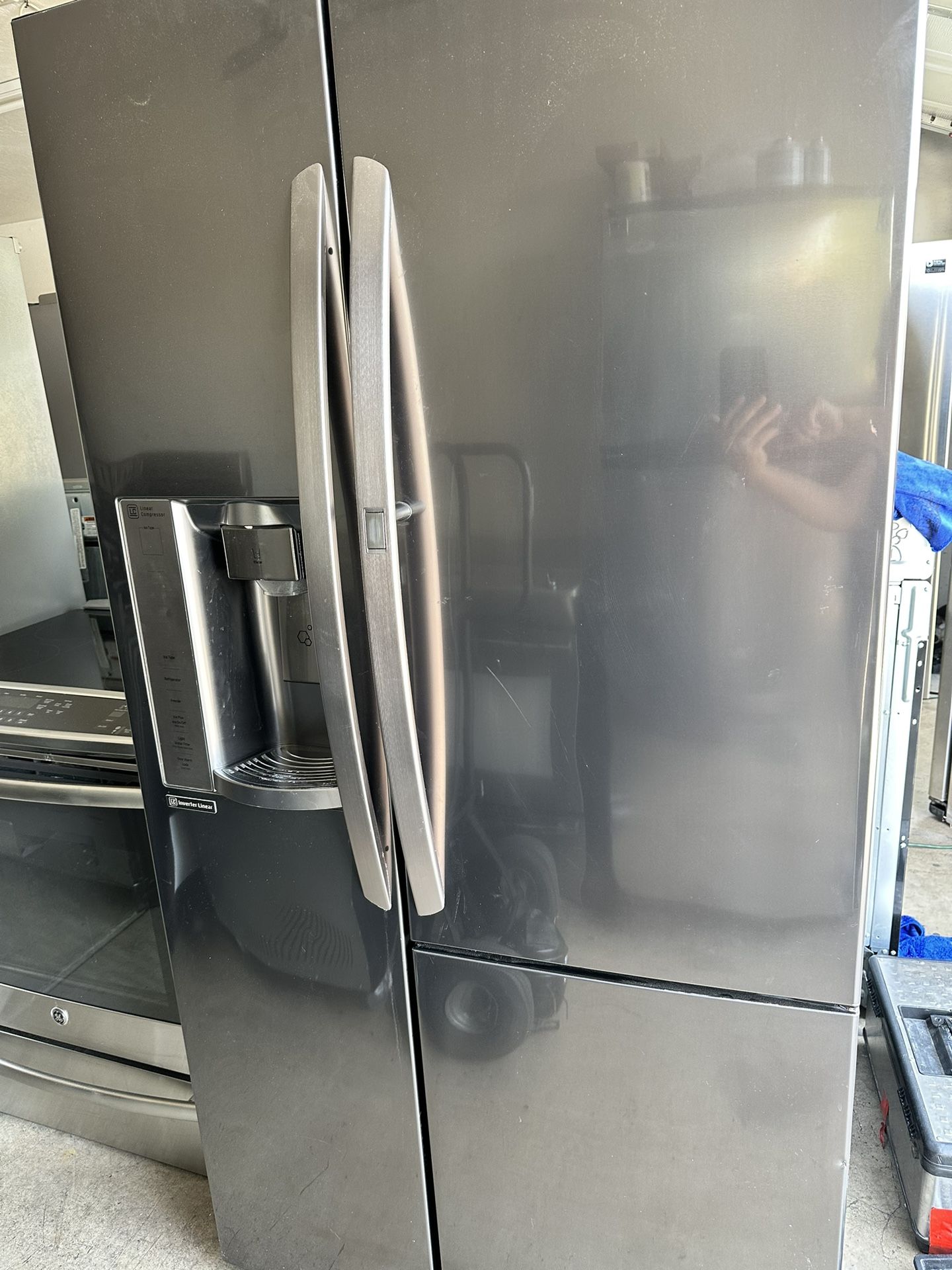 LG Fridge Black Stainless Good Condition