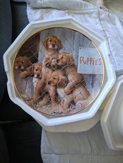Limited Edition Porcelain Plate - Adopt A Puppy