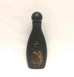 Vintage Shiseido Zen eau de cologne 80ml 2.7 oz black bottle Japan 3/4 full