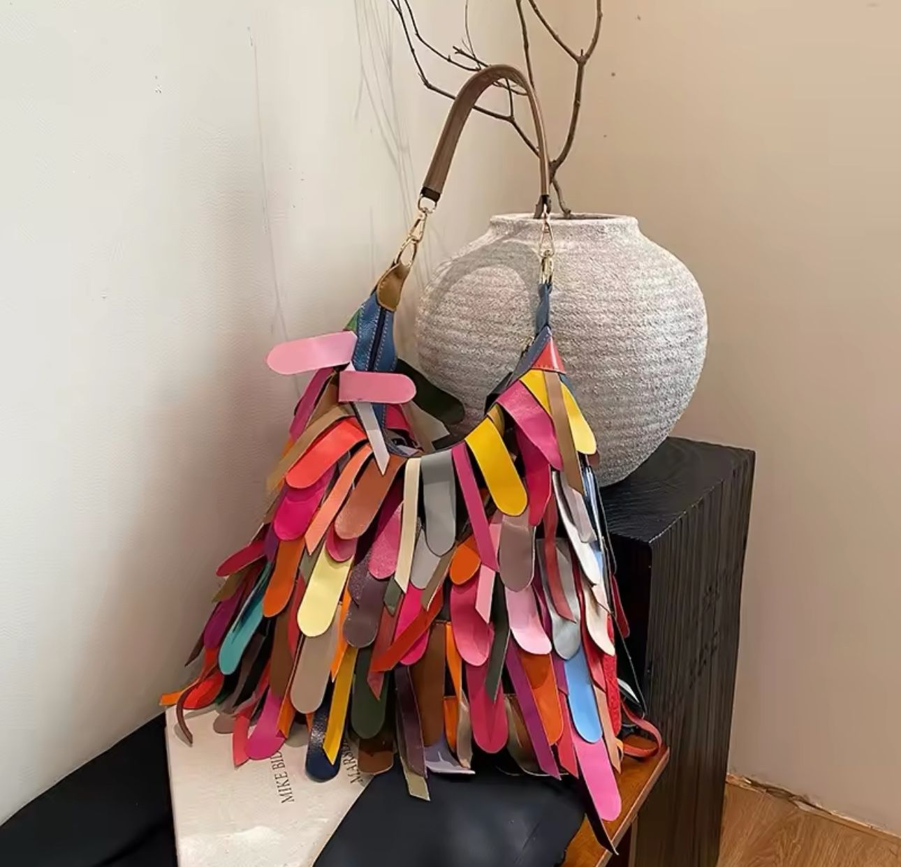 Fringe Leather Bag