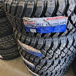 285/70/17 Atlander Mud Terrain Tires Installed And Balanced/ Instaladas Y Balanceadas 