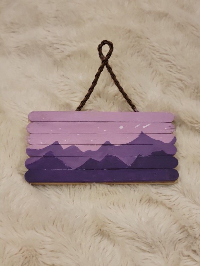 Mini Purple Painting 3" By 2"