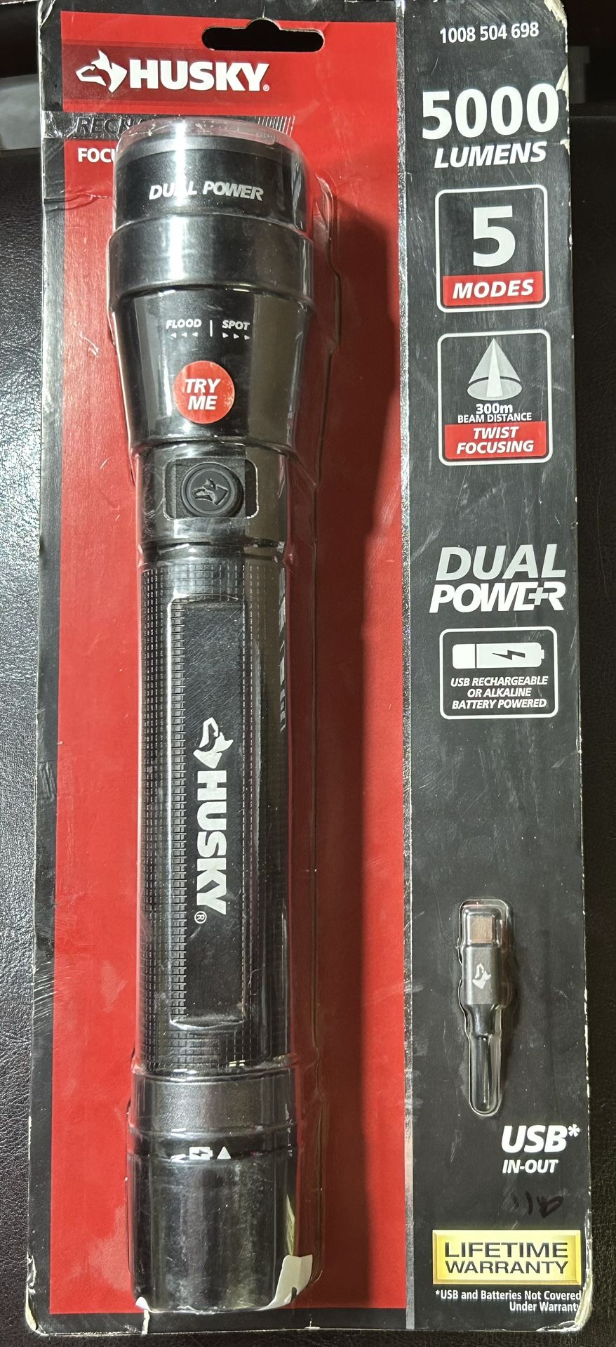 Husky Dual Power Flashlight
