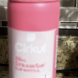 Cirkul 26oz StrawSip Flip Water Bottle, Stainless Steel, Double Wall Insulated, Charmed (Coral)