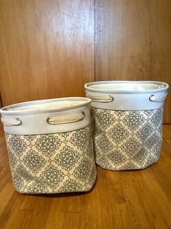 Set of 2 Fabric Storage Baskets