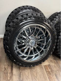 NEW 22x12 edge Offroad wheels wrapped in 35x12.50R22 atturo mt tires