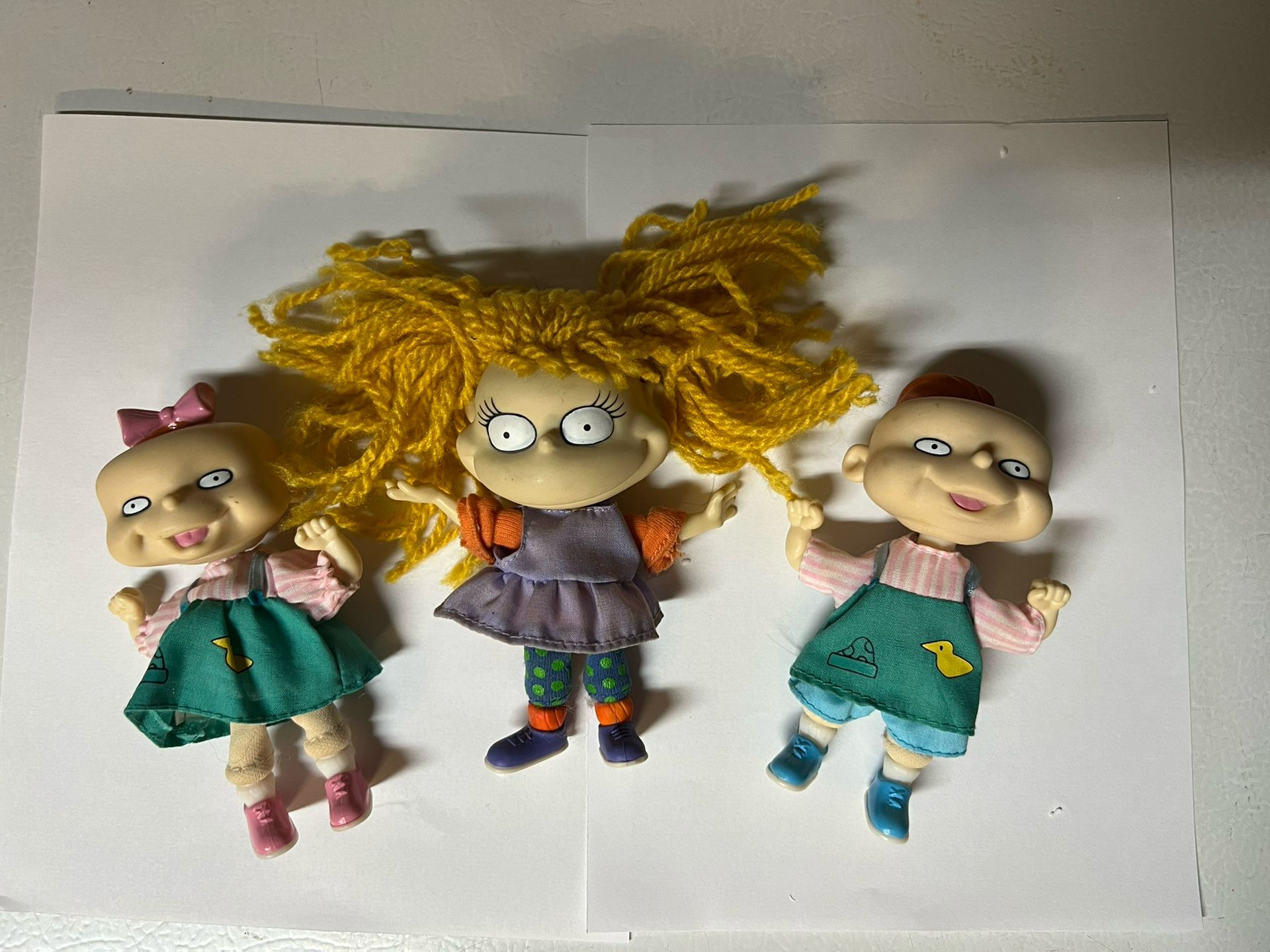 1998 Mattel Nickelodeon Rugrats Collectible Angelica & Twins Doll Figure 4.5-5 “