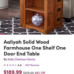 Solid Wood End Table