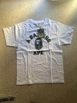 Bape College White Tee Size S