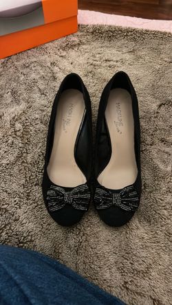 Black Suede Wedges