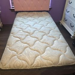 Pink Tufted Headboard With Frame (Mattress Not Included)