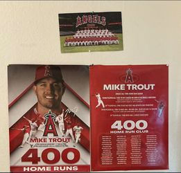 Angels Team Photo And Mike Trout Poster