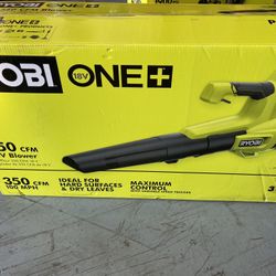 RYOBI 350 CFM (tool only) ONE+ 18V 100 MPH  Cordless Battery Variable-Speed Jet Fan Leaf Blower   No battery - no charger 