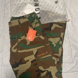 YoungLA Green/Camo Cargo Pants 