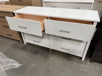 NEW 6 Drawer Dresser Chest of Tall Nightstand Storage Bedroom Wardrobe White Espresso Natural Oak Discount Furniture Warehouse BIG SALE Clearance