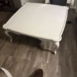 White rustic table