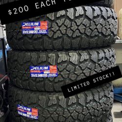 37x12.50R17 Delium Terra Raider ATX *$200 EACH SMOKING DEAL🔥*