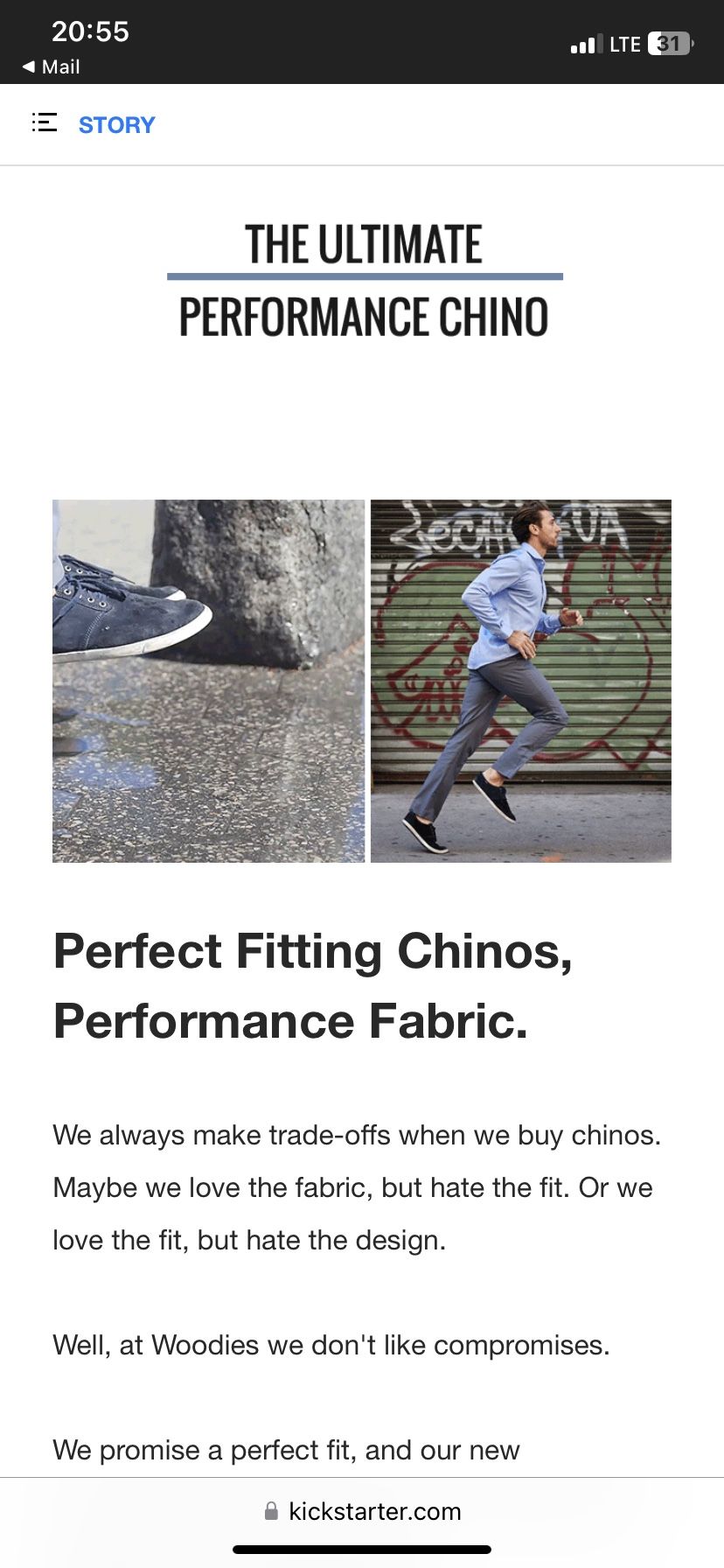 Kickstarter Chinos “Woodies” Tan