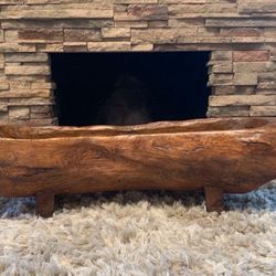 Antique Teak Wood Tree Trunk Unique Art Piece as Coffee Table!