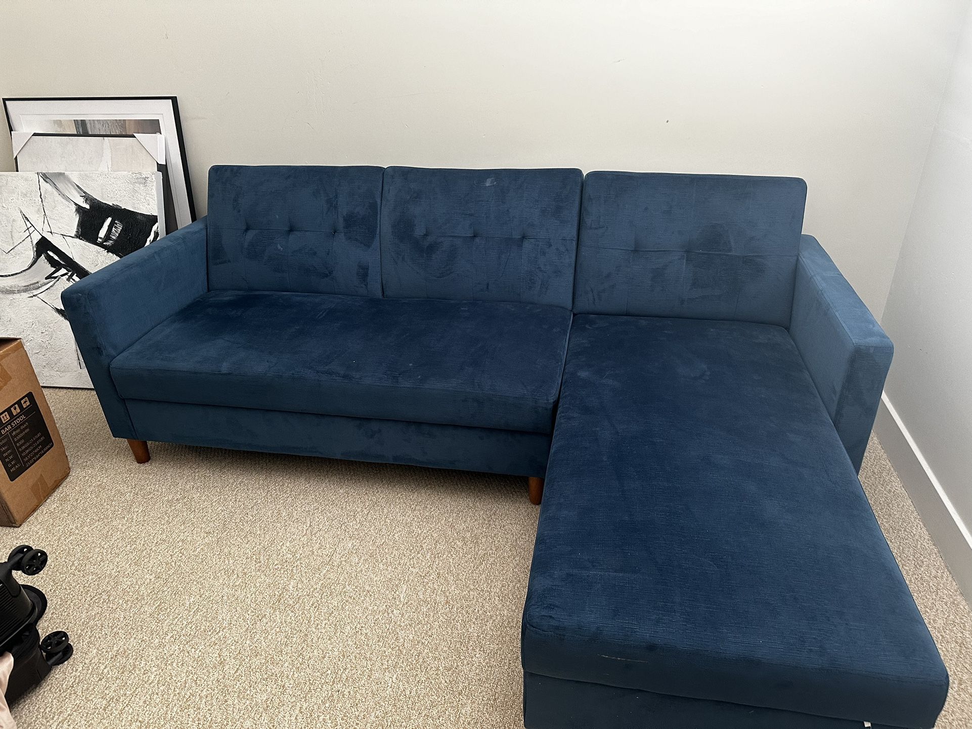 2-piece Sofa Chaise Convertible 